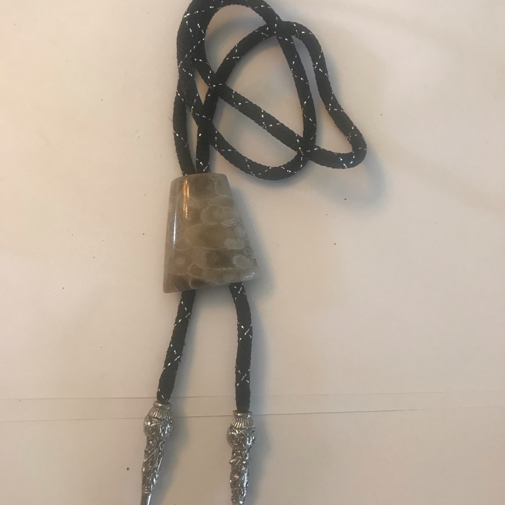 Men’s Petoskey stone bolo tie.